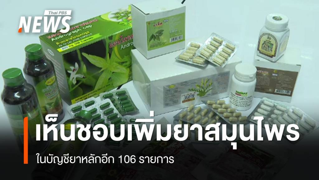 สธ.เห็นชอบเพิ่ม &#8220;ยาสมุนไพร&#8221; ในบัญชียาหลักอีก 106 รายการ