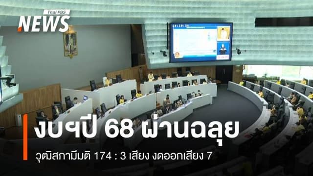 มติวุฒิสภา 174 : 3 เสียง ผ่านร่างงบฯ ปี 68