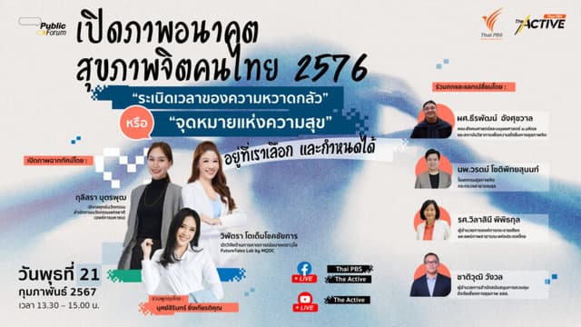 เปิดภาพอนาคตสุขภาพจิตคนไทย 2576